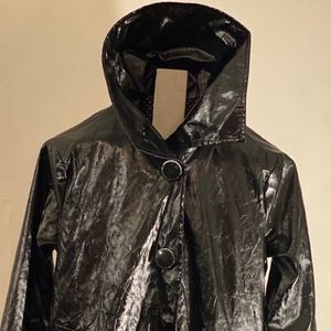 Retro High Collar Raincoat from Jane Post for Saks